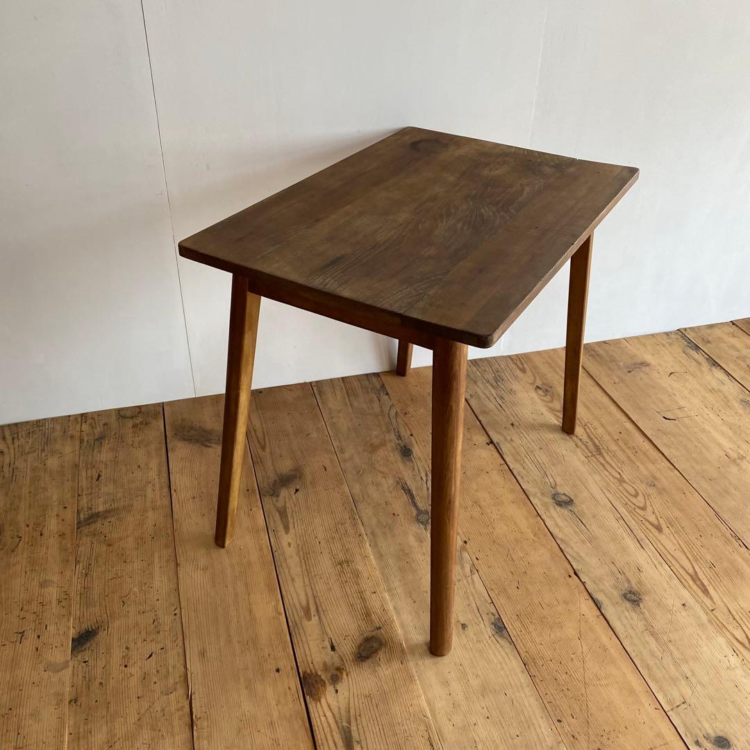 アンティーク テーブル 作業台 机 無垢材 シャビー z743