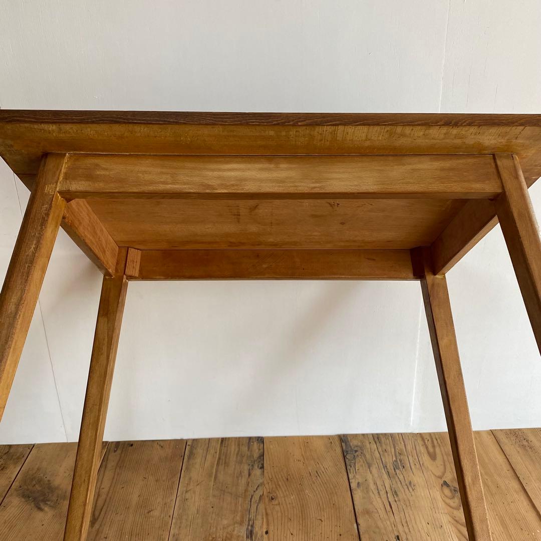 アンティーク テーブル 作業台 机 無垢材 シャビー z743