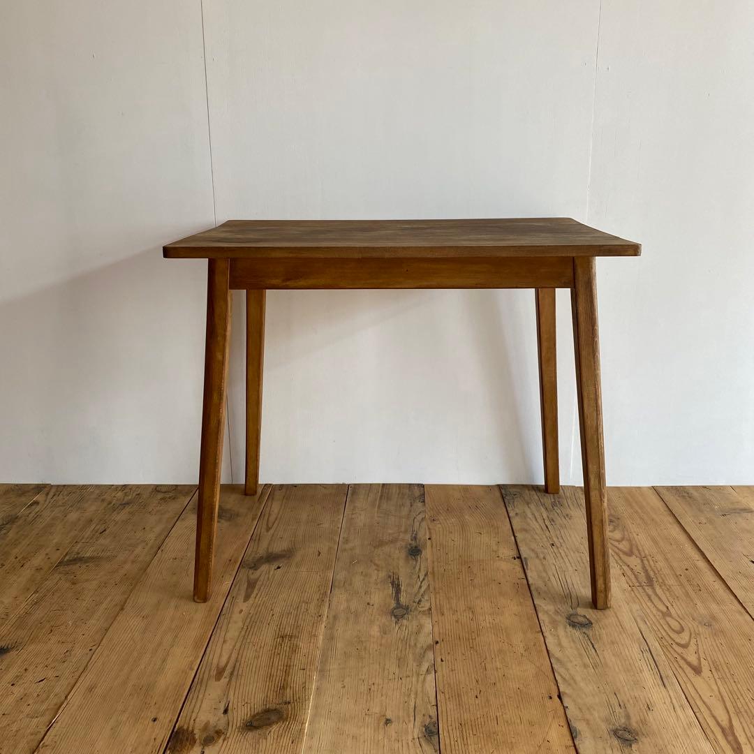 アンティーク テーブル 作業台 机 無垢材 シャビー z743