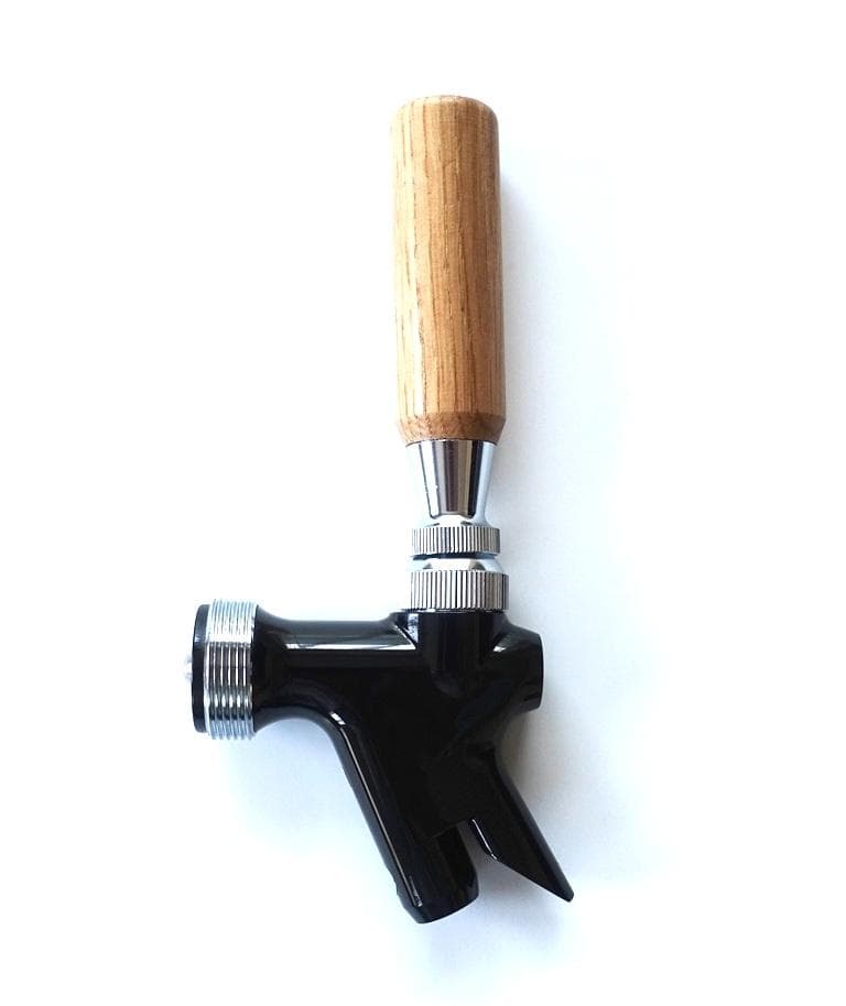 新品 最新型 ニットク製 ビールサーバー用 ダブルコック 木製ハンドル