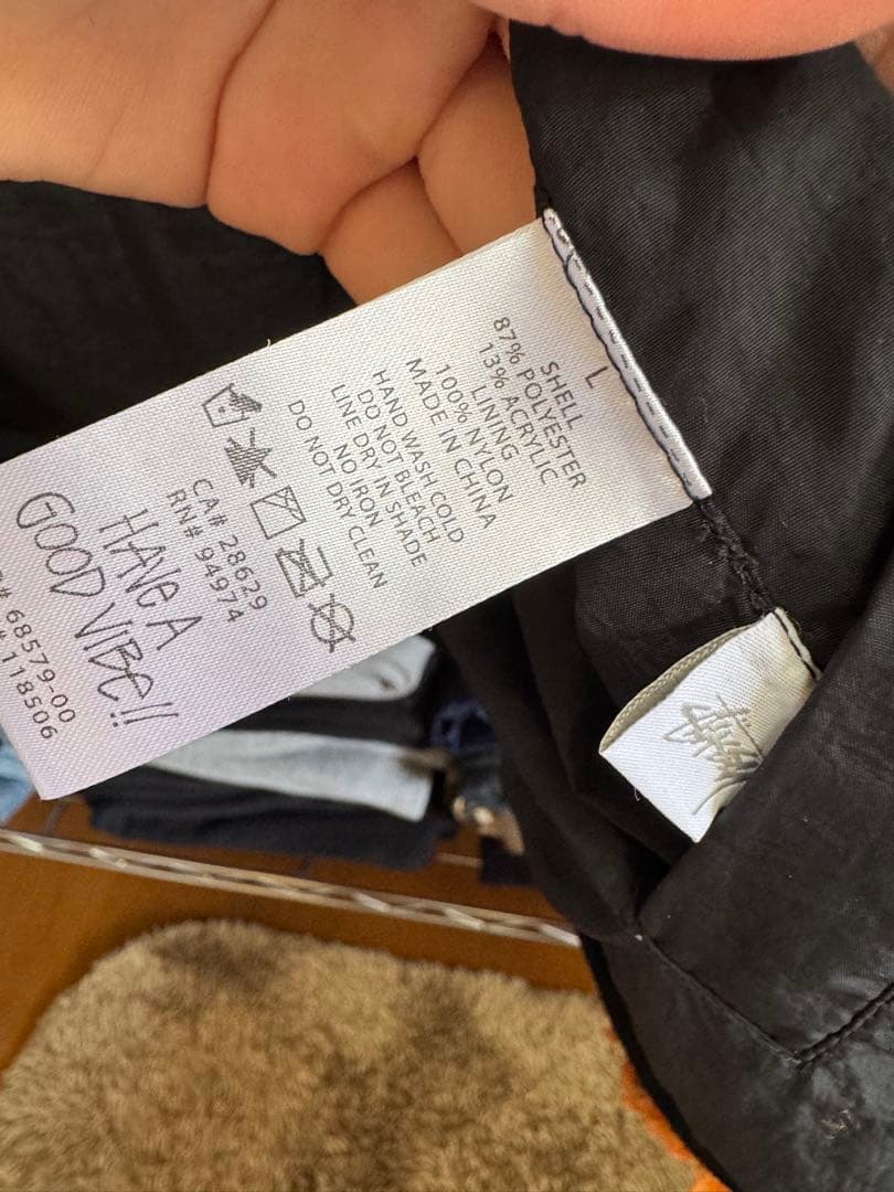 Stussy フリースベスト オレンジ　Lサイズ