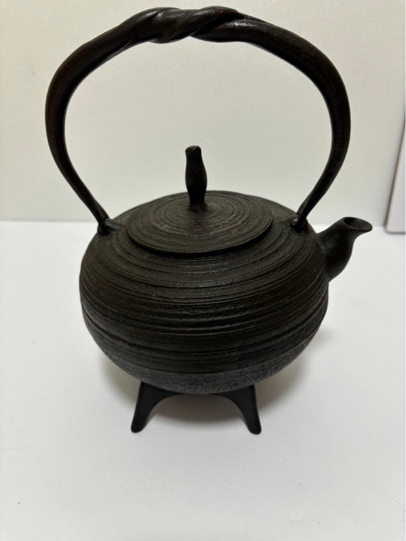 ほぼ未使用 茶道具 黒真塗紅鉢型 野々田商店 電熱器 清光造 蒲団釜 釜