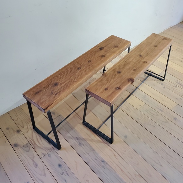 ◇カフェ風◇アイアンのベンチ スツール キャンプ 観葉植物 インテリア