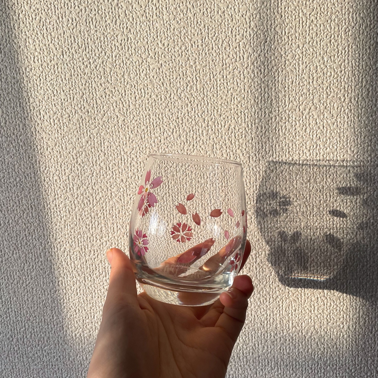 美品、まとめ買い歓迎、サンドブラストのフラワーモチーフのグラス