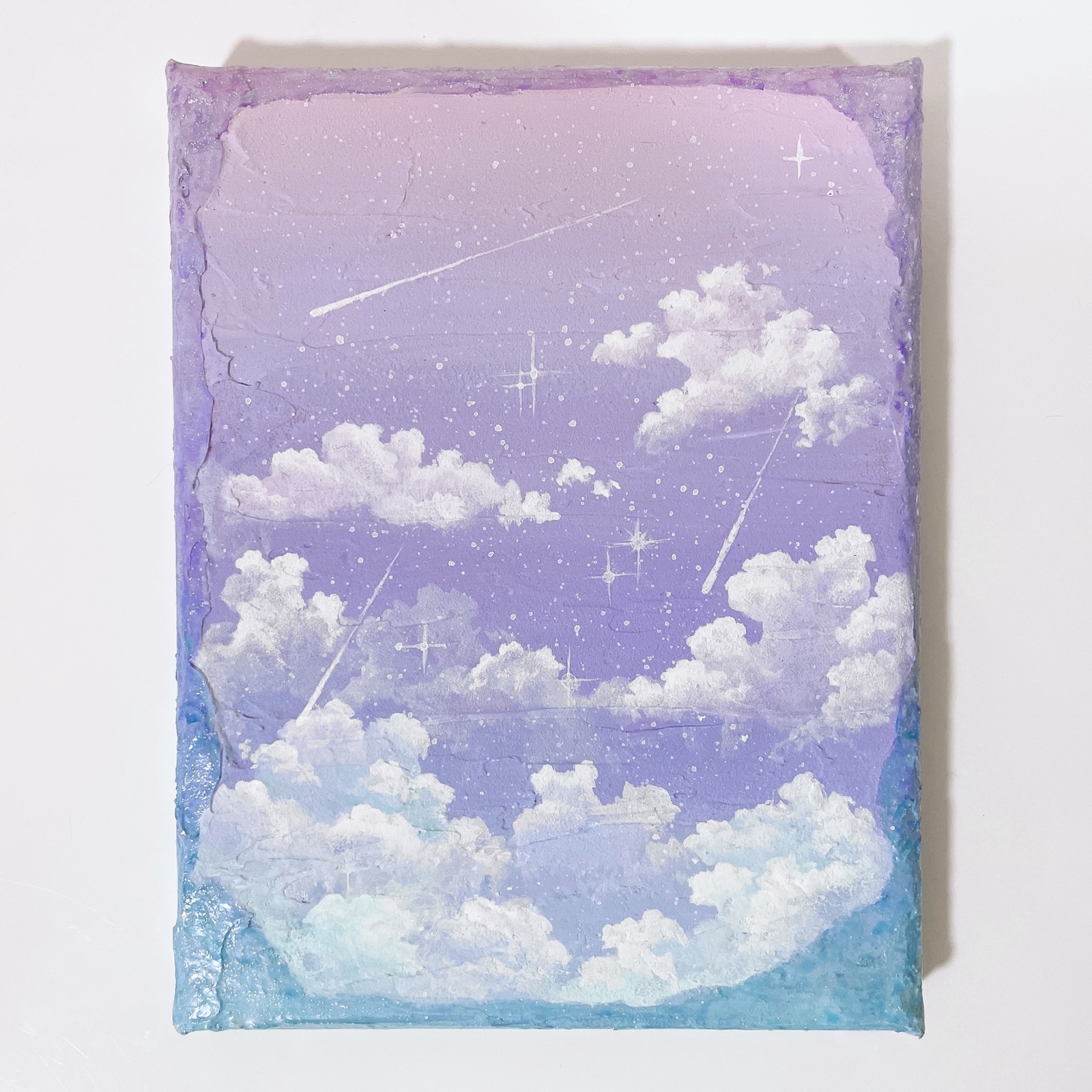 アクリル画 原画 インテリア F4 自然 空 雲 アクリル画 原画