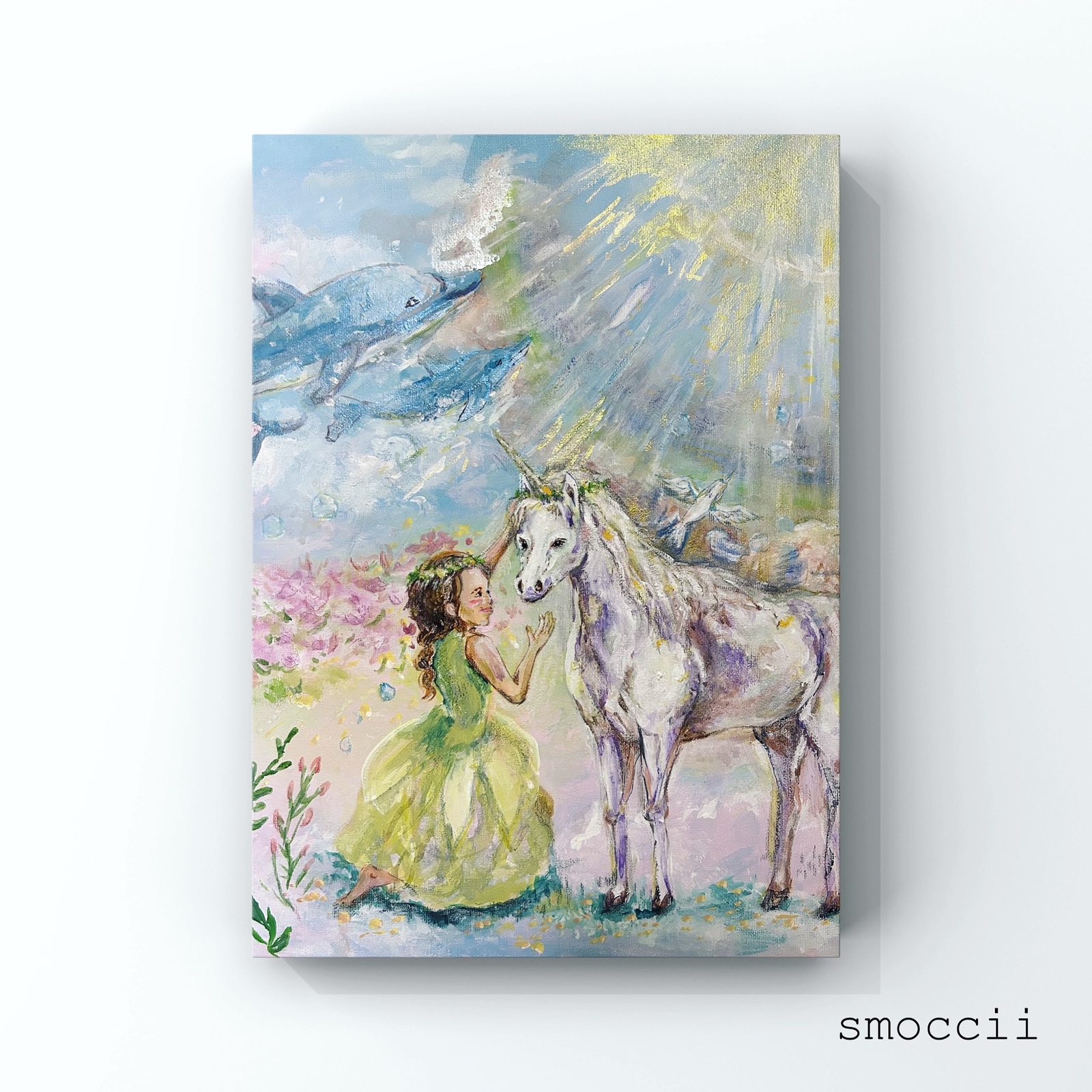 ユニコーンの油彩画40✖️38 ユニコーンの油彩画40✖️38 ユニコーンの