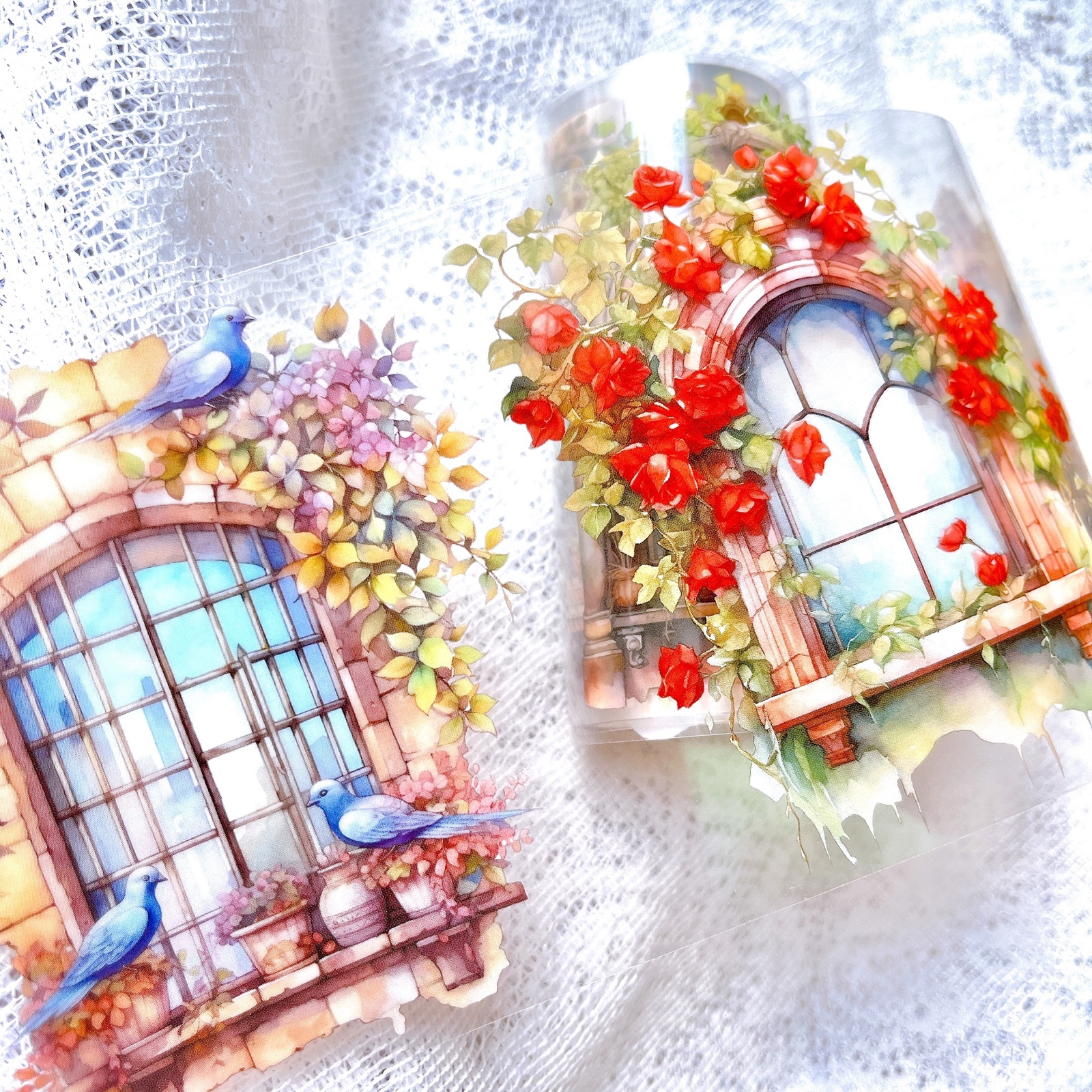 フローラルプリンセス光のフラワーウィンドウPETテープ6種