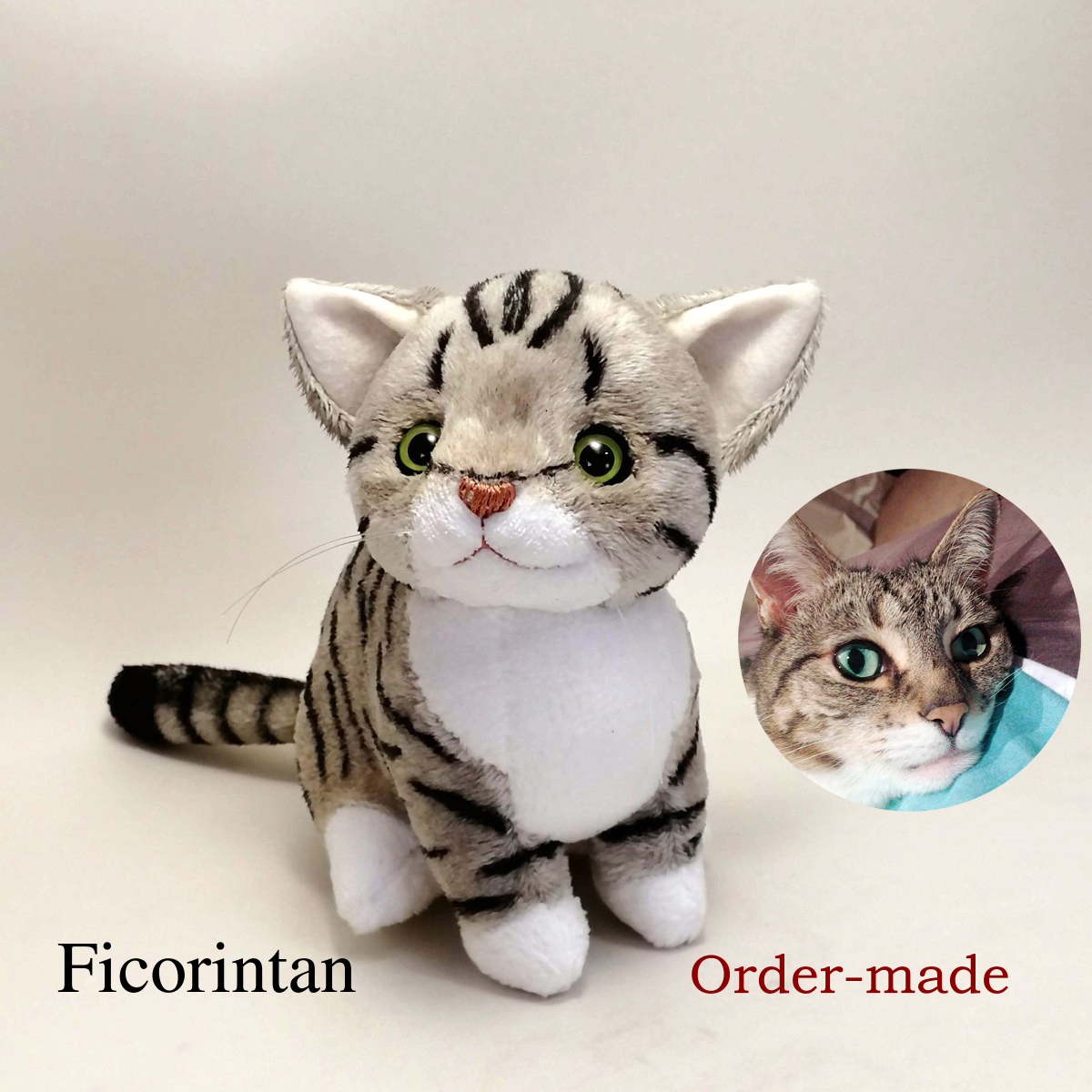 テディベア作家 アーティストベア 猫 ぬいぐるみ ミックスカラーの猫