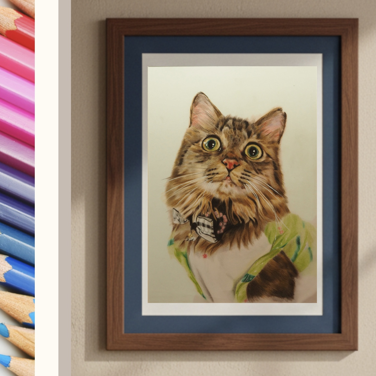 ひまわりと猫』〜ゴッホ風オマージュ作品〜【A4プリントアート】【AI