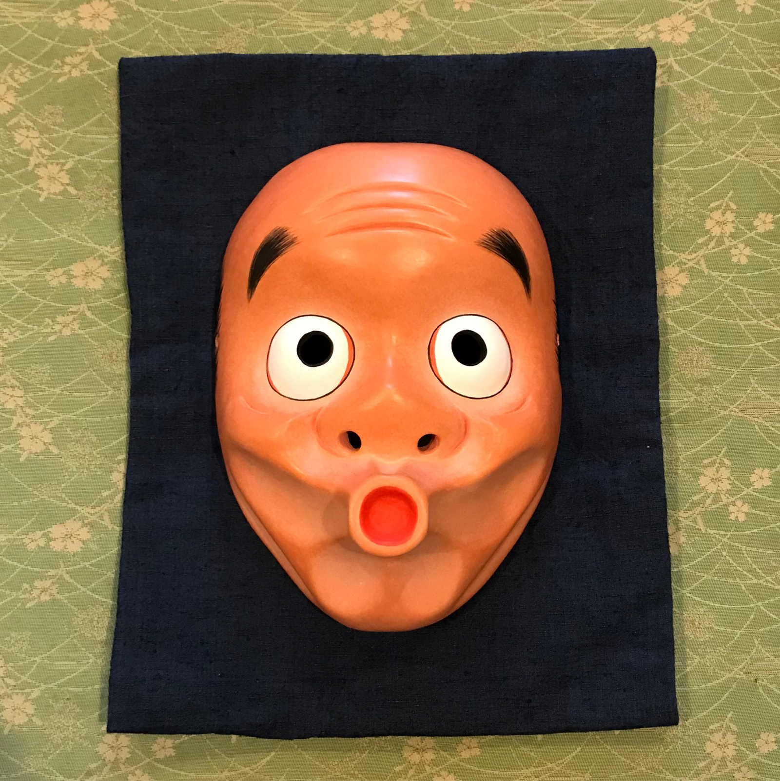 木彫り面 お面 ひょっとこ ひょっとこ面 木彫り 楠面 お面