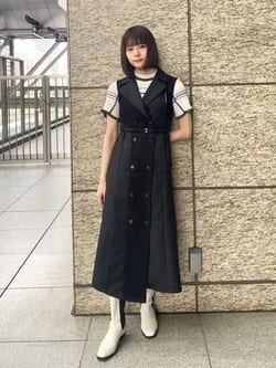 UNITED TOKYO ロングジレ ロングベスト ワンピース ウールリバー