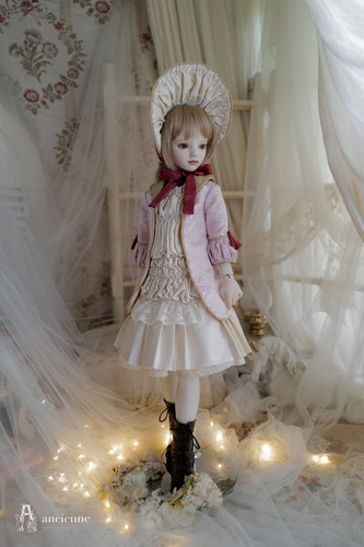 アンティークドールドレス［Alma］赤いリボン | ancienne