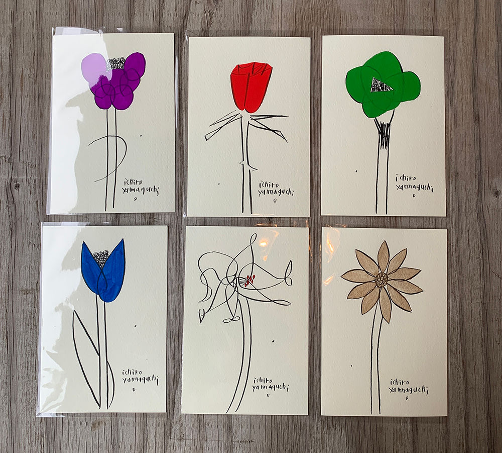 山口一郎さん 原画 ひまわり 販売済み 山口一郎さん ポストカード 原画