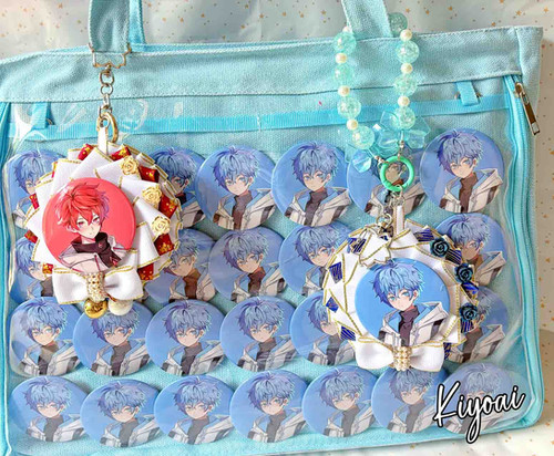 あんスタ 桜河こはく 缶バッジ 80個 ＋痛バ・手作りロゼット・ラバスト付き