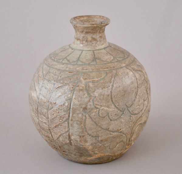 李朝 総瑠璃釉 葡萄文小壷 /骨董 古美術 壺 茶道具 唐物