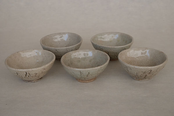 蓮月焼煎茶碗5客 | gallery陽々youyou | 山梨