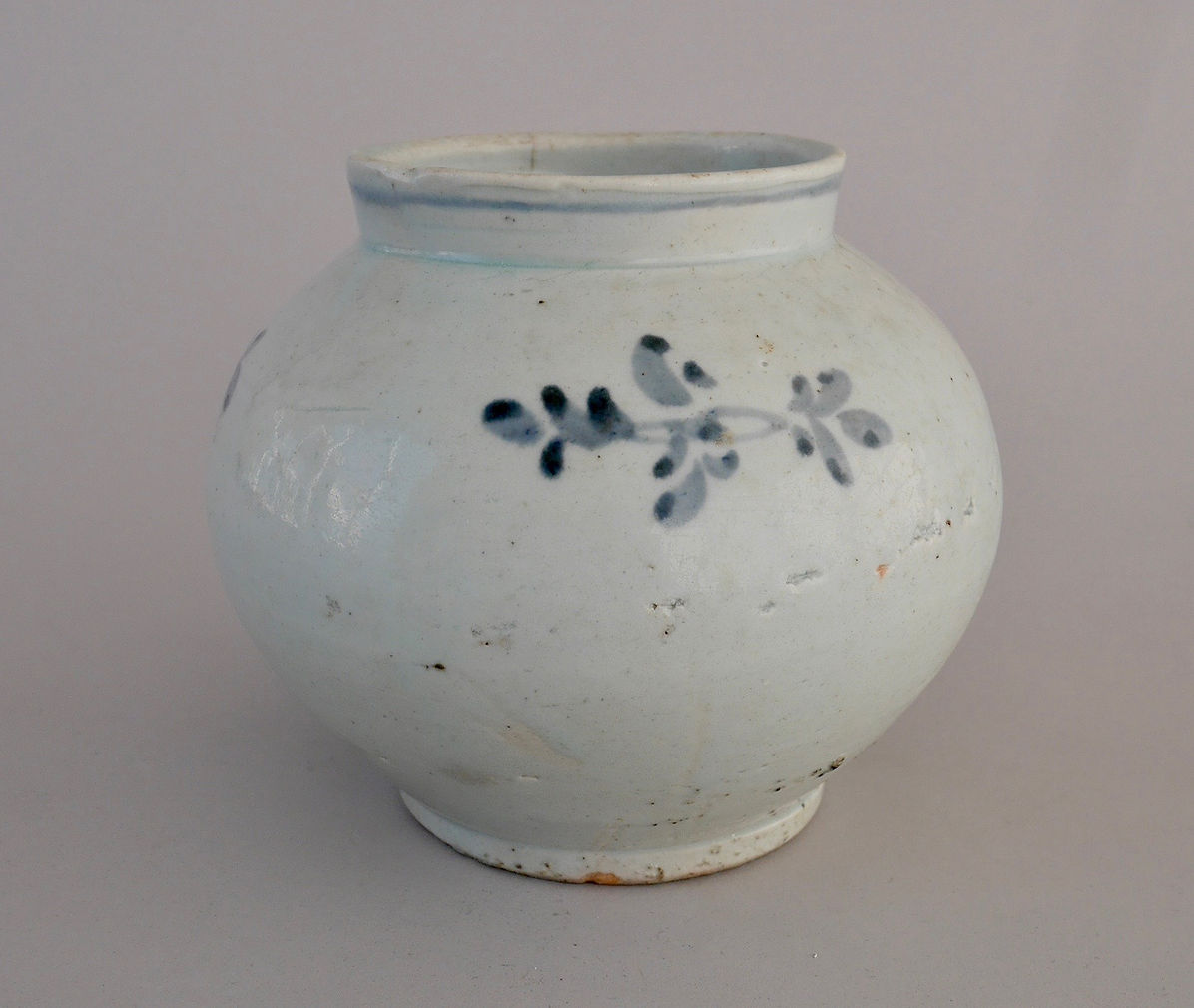 李朝 染付 徳利 染め付け おちょぼ口 おちょこ 一輪挿しにも 染付 李朝