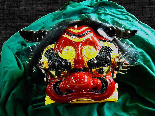 獅子舞の獅子頭