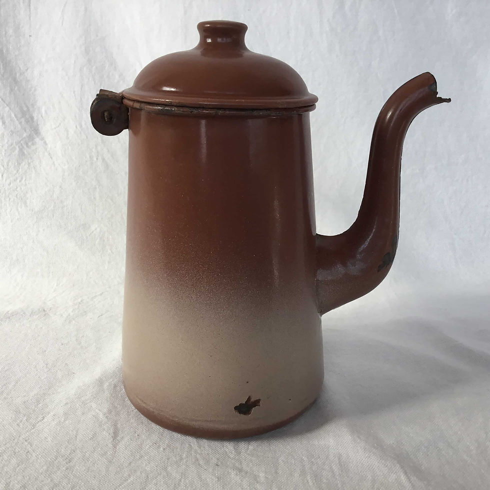 フランスアンティークホーローポットショコラティエールエトワール社レア