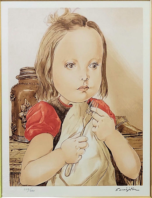 藤田嗣治 「横顔のマドレーヌ」 「少女」 常設展】藤田嗣治「坐る女