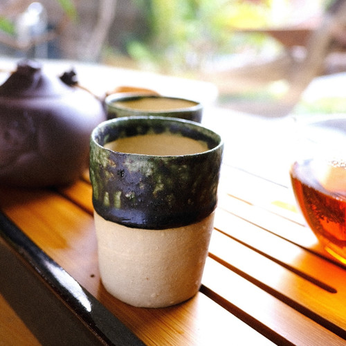 緑釉 湯呑み 猪口／信楽 谷穹 | Gallery Rin