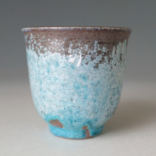 中尾哲彰造 冬銀河湯呑み 中尾哲彰造 冬銀河湯呑み ぐい呑 | 銀河釉 玉峰窯