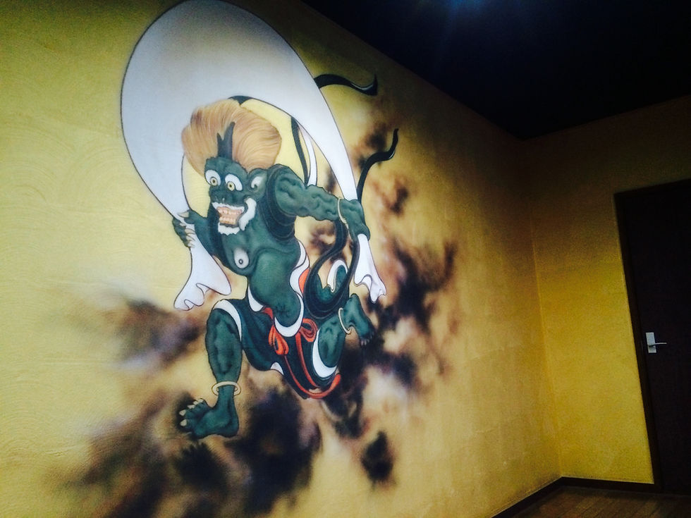 風神雷神エアーブラシ画です。