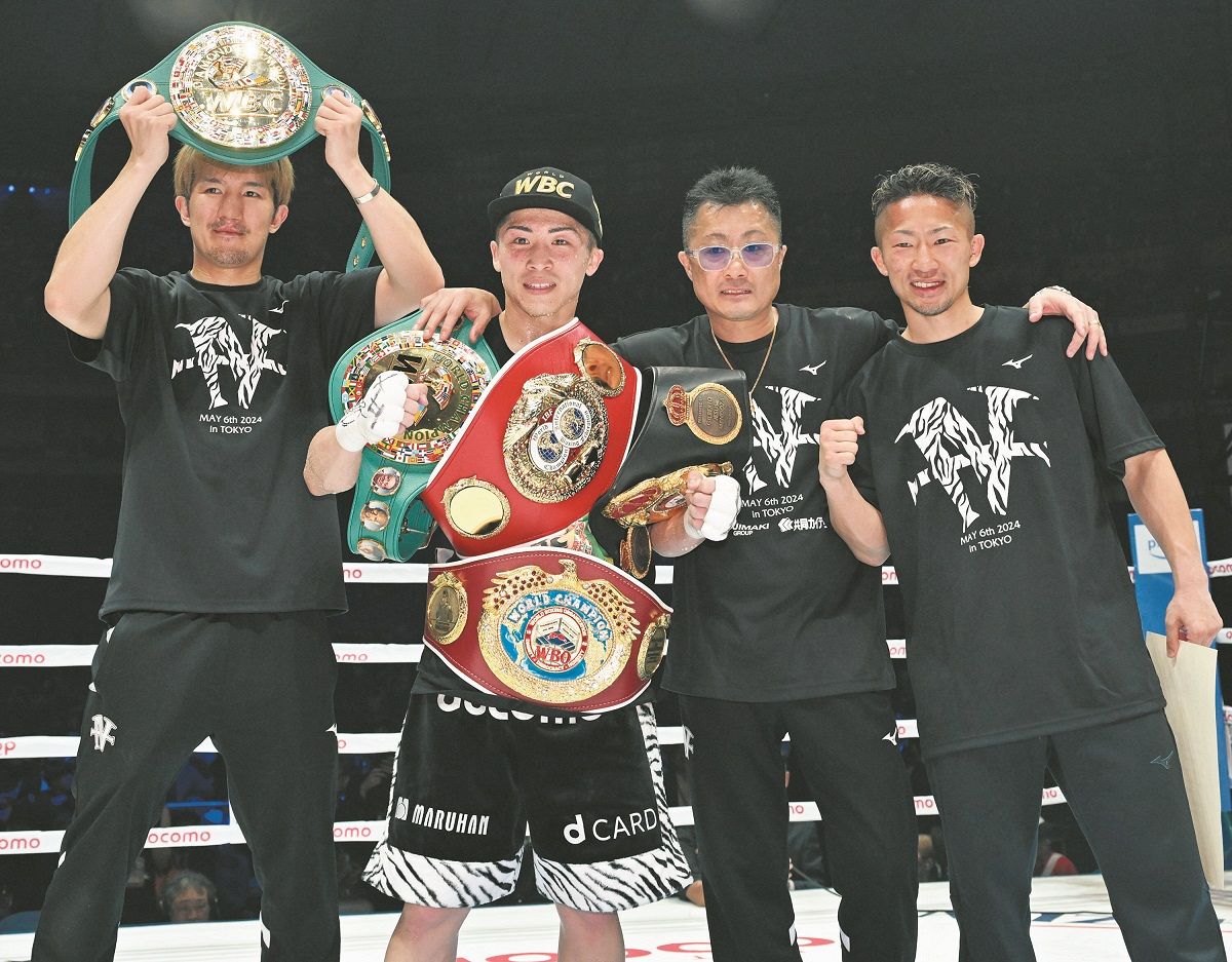 井上尚弥、プロ初ダウンに「燃え上がった」 ネリに6回KO勝ちし4団体