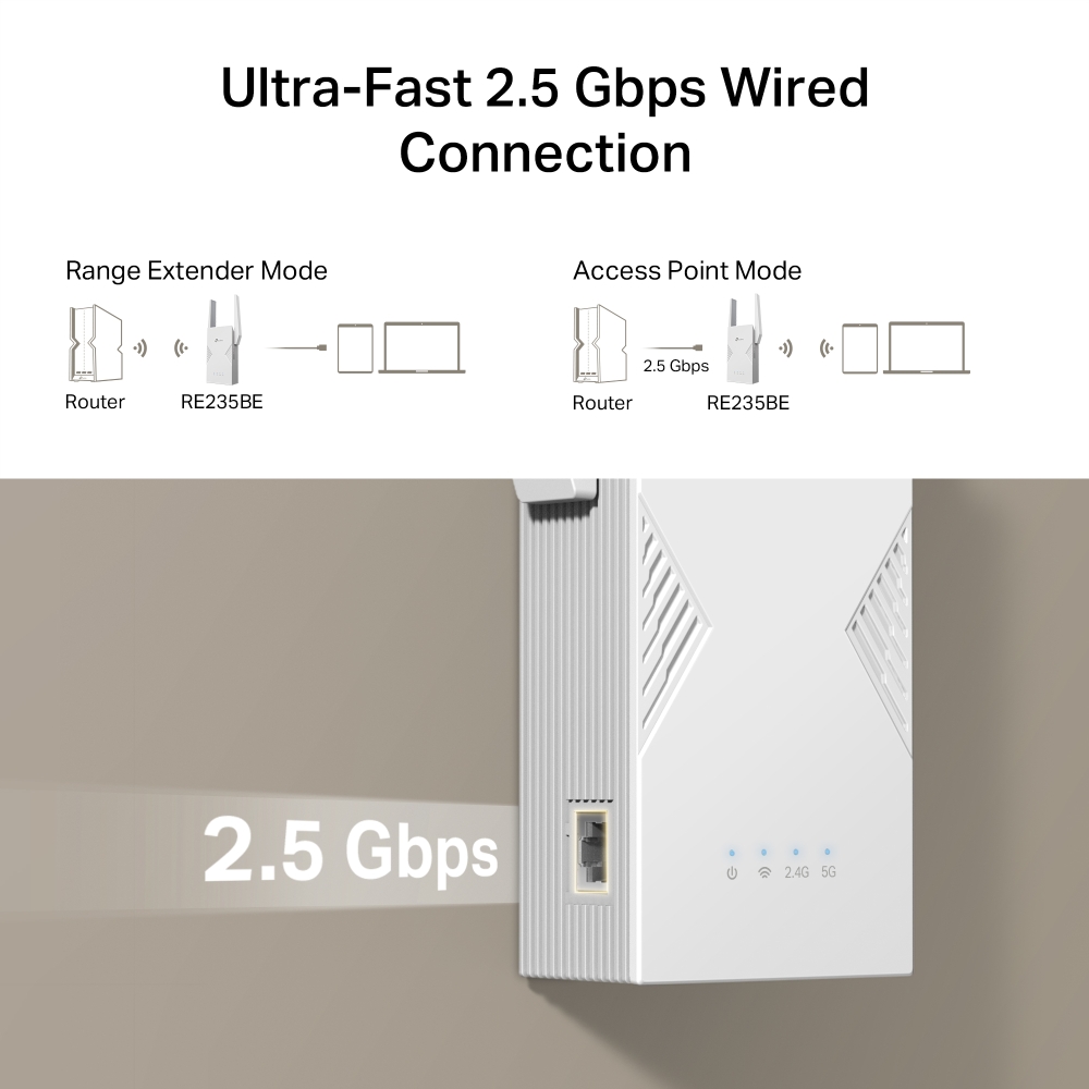 RE235BE | BE3600 Dual-Band Wi-Fi 7 Range Extender | TP-Link