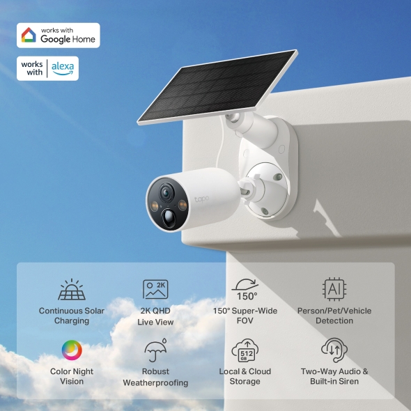 Tapo C425 KIT | Solar-Powered Security Camera Kit | TP-Link Nordic