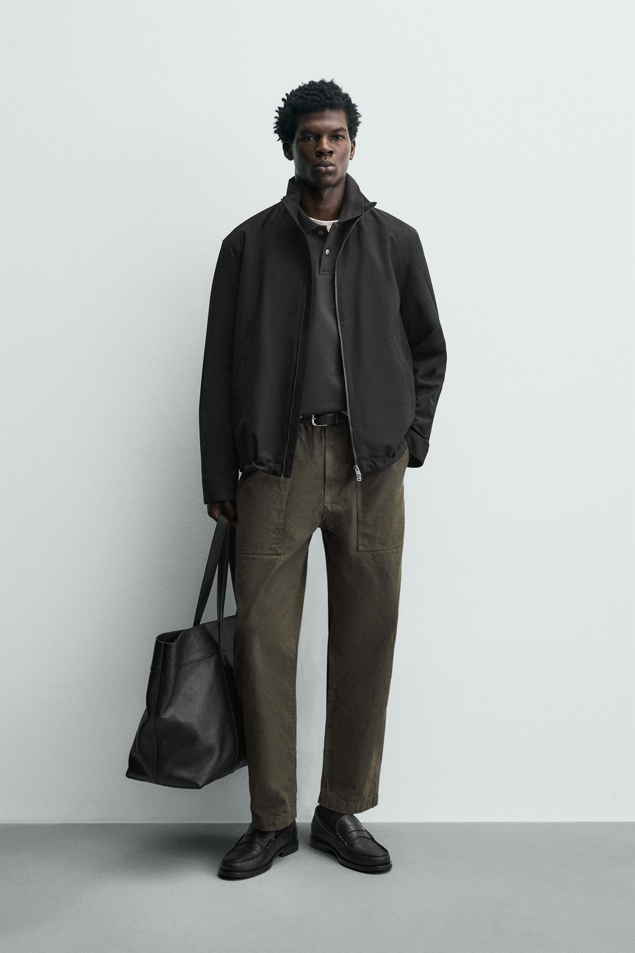 REGULAR FIT LIGHTWEIGHT OVERSHIRT - Black | ZARA United States