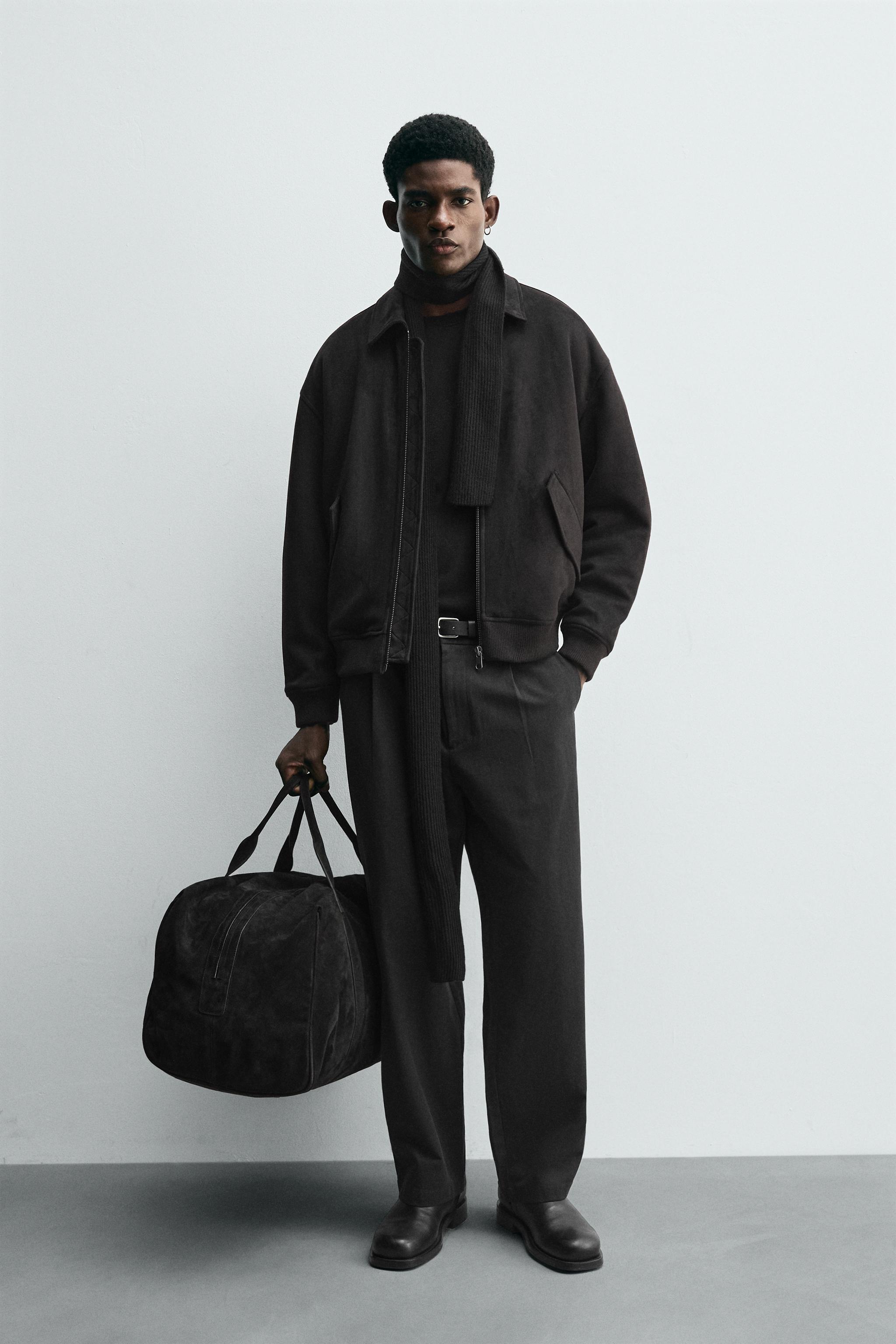 フェイクスエード キルティングジャケット - ブラウン | ZARA Japan / 日本