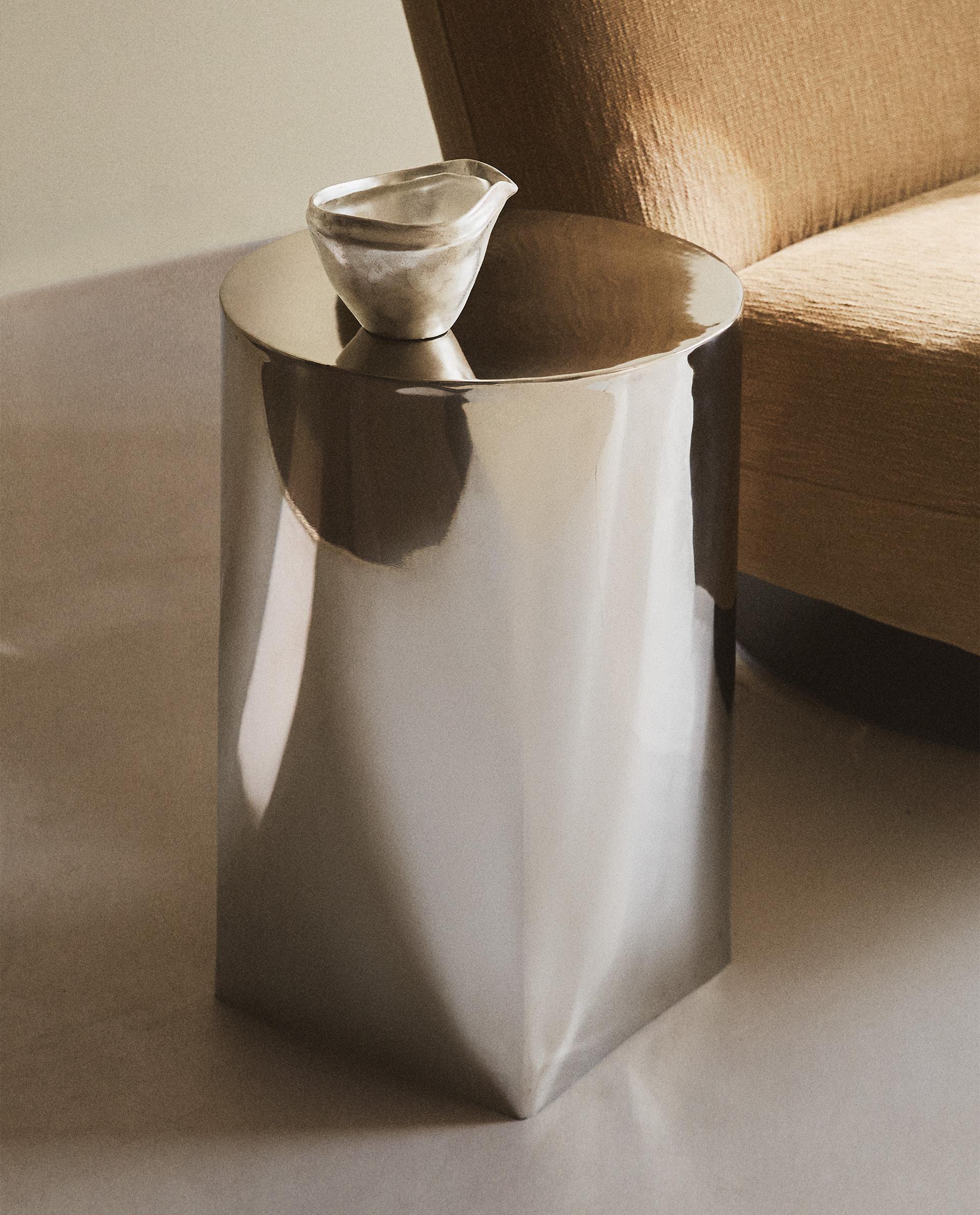 STAINLESS STEEL SIDE TABLE | Zara Home United States of America