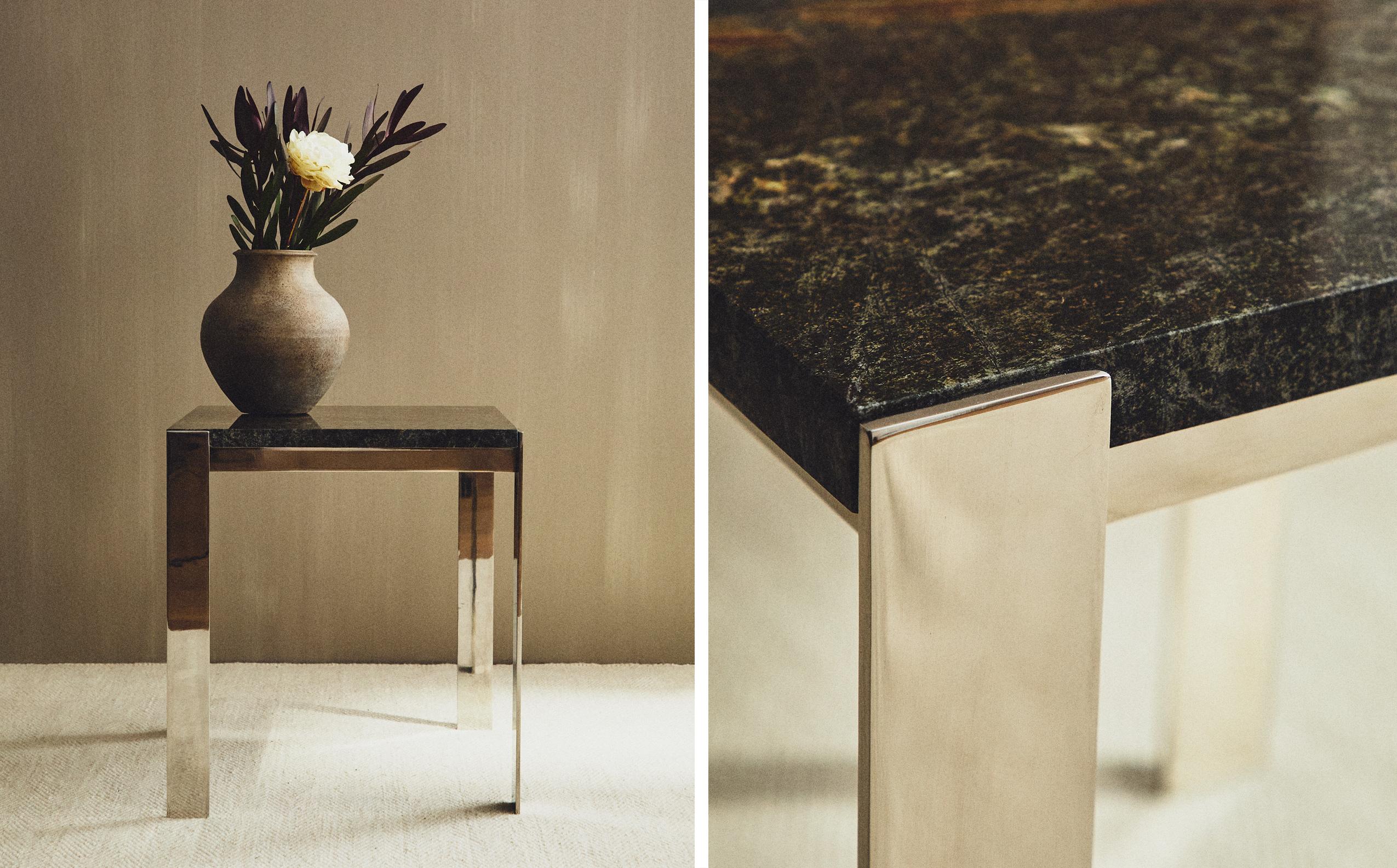 レア】ZARA ザラホーム 大理石円形サイドテーブル 直径約45cm レア