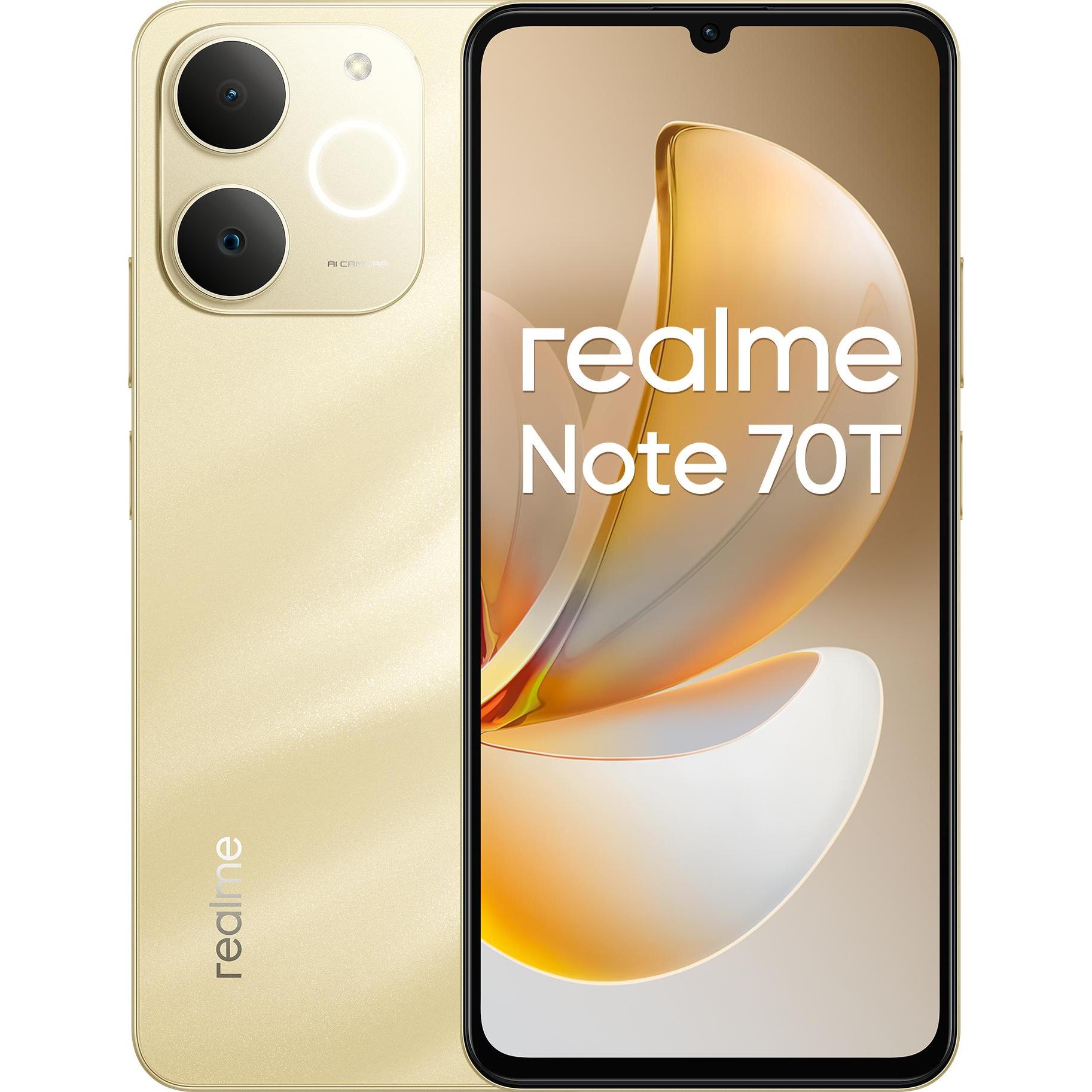 realme Note 70T Dual Sim 4GB RAM 128GB - Gold (128 GB, Beach Gold