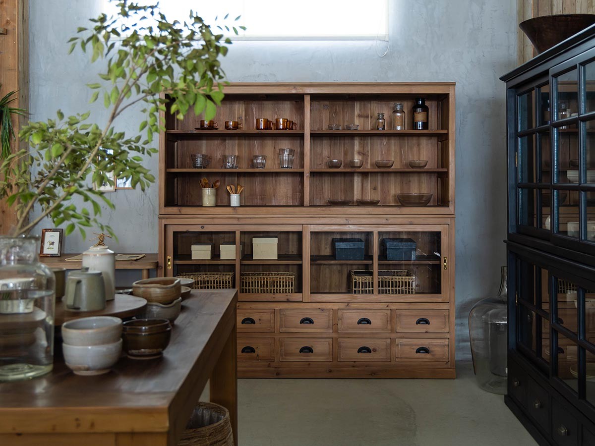 USAアンティーク BELENNS'S SILK 古いスレッドキャビネット 木製