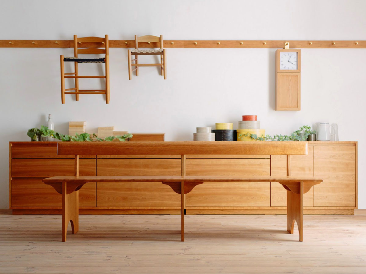 広松木工 SHAKER / ひろまつもっこう シェーカー ウッドバックベンチ