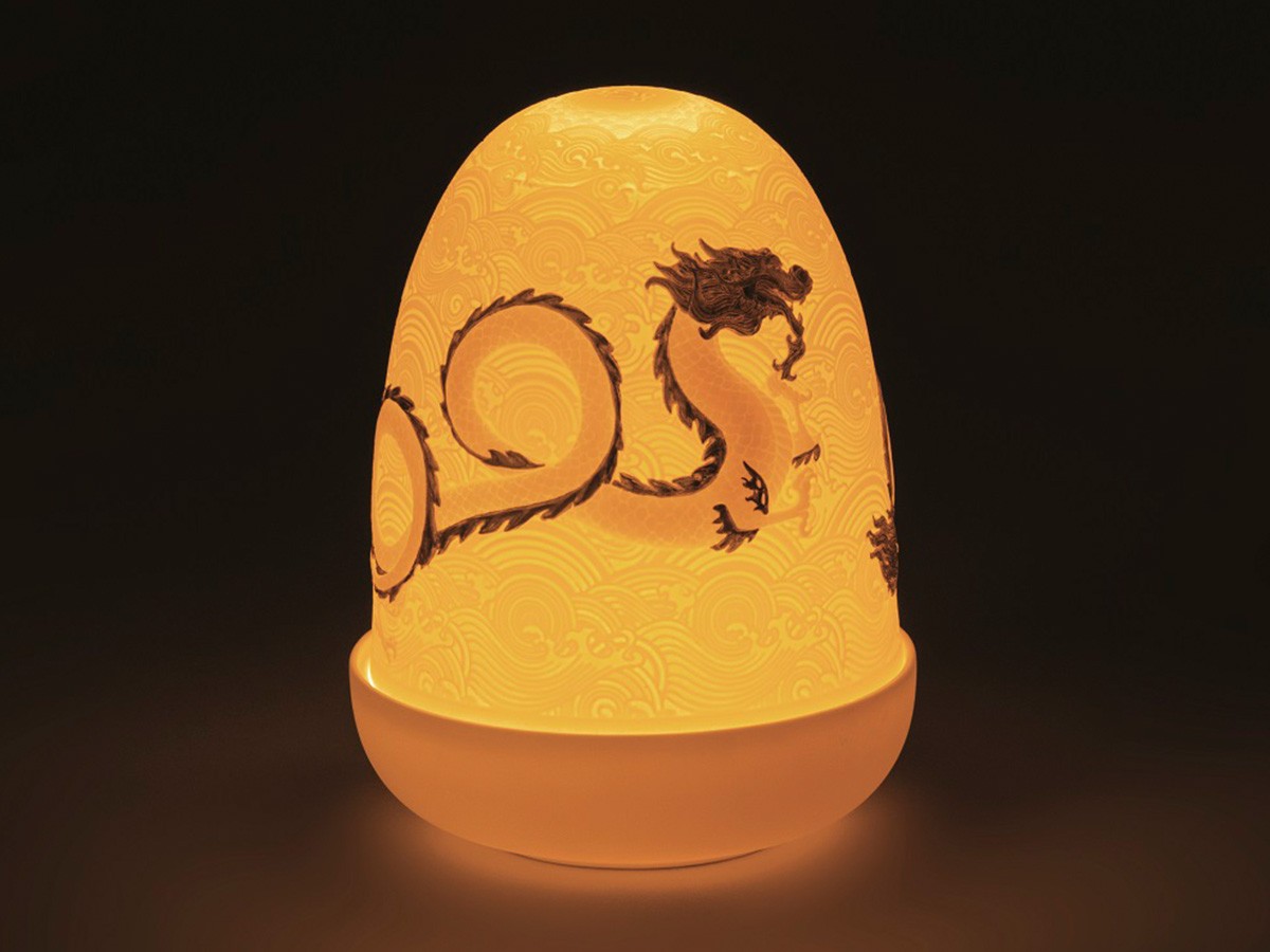 LLADRO Dome Lamp / リヤドロ ドームランプ 龍 - インテリア・家具通販