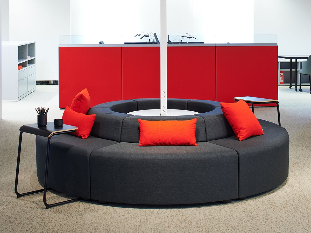 Knoll ノール トボガン プルアップテーブル メラミン天板 レッド 赤