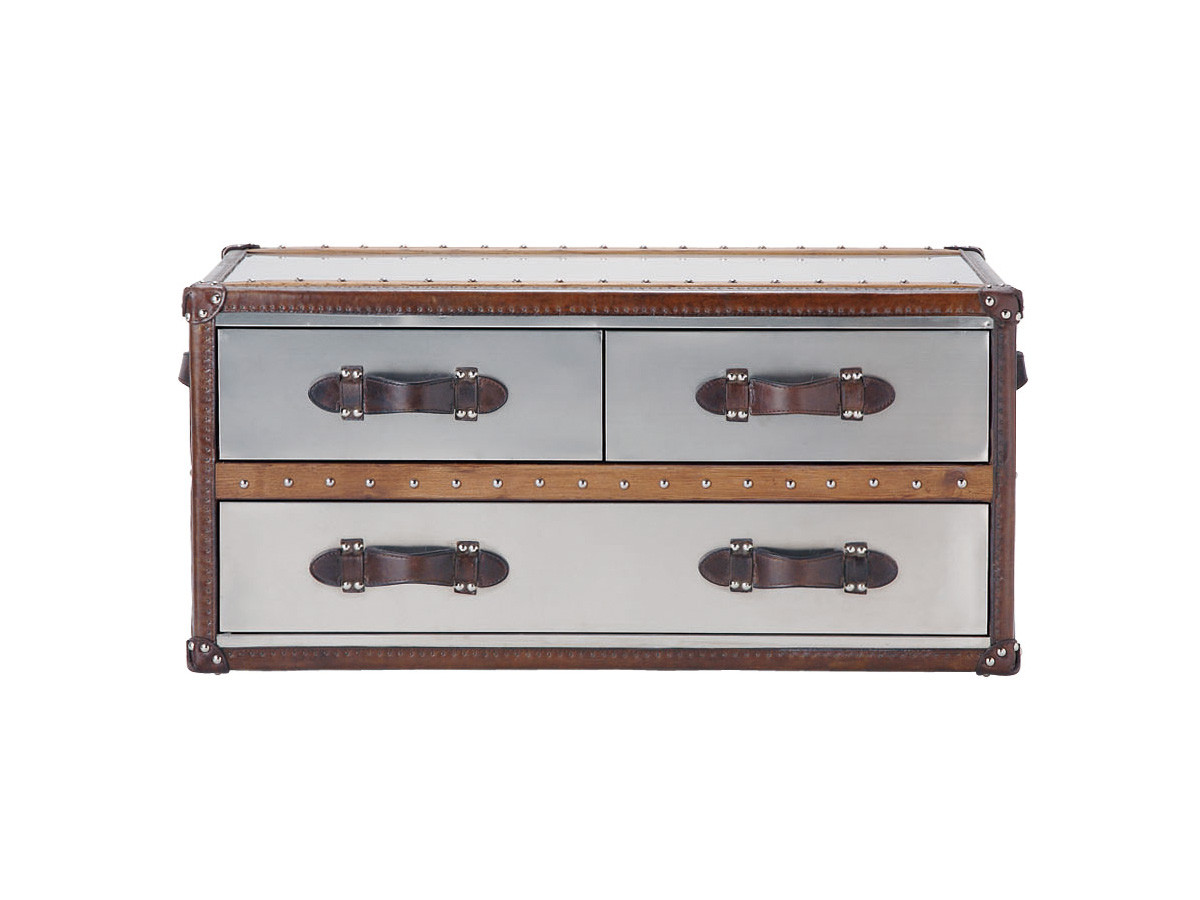 HALO STONYHURST SMALL COFFEE TABLE BRUSHED STEEL / ハロ ストニー