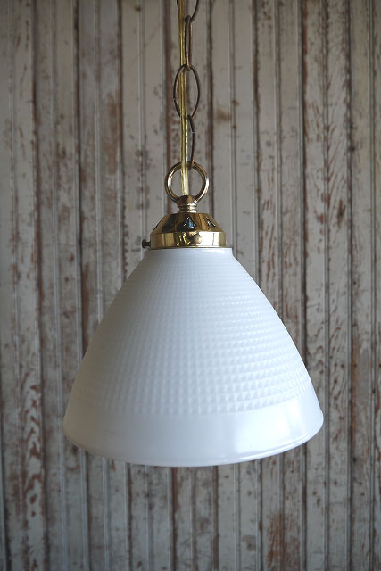 アンティーク ミルクガラスシェード 吊り下げランプ B - STAGE ANTIQUE