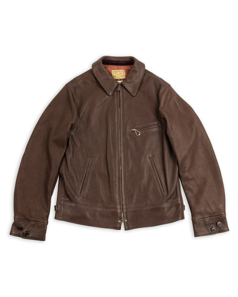 The Real McCoy's Freeman 30s Sports Jacket (Deerskin) - Brown