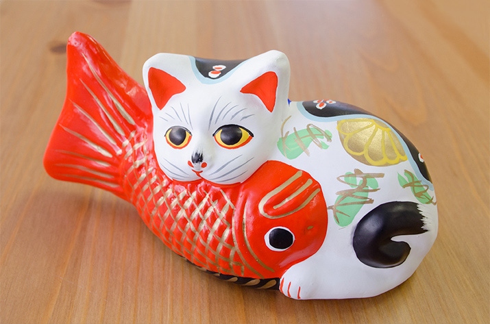 郷土玩具 つつみ人形 招き猫 まねきねこ 3点セット 郷土玩具 つつみ