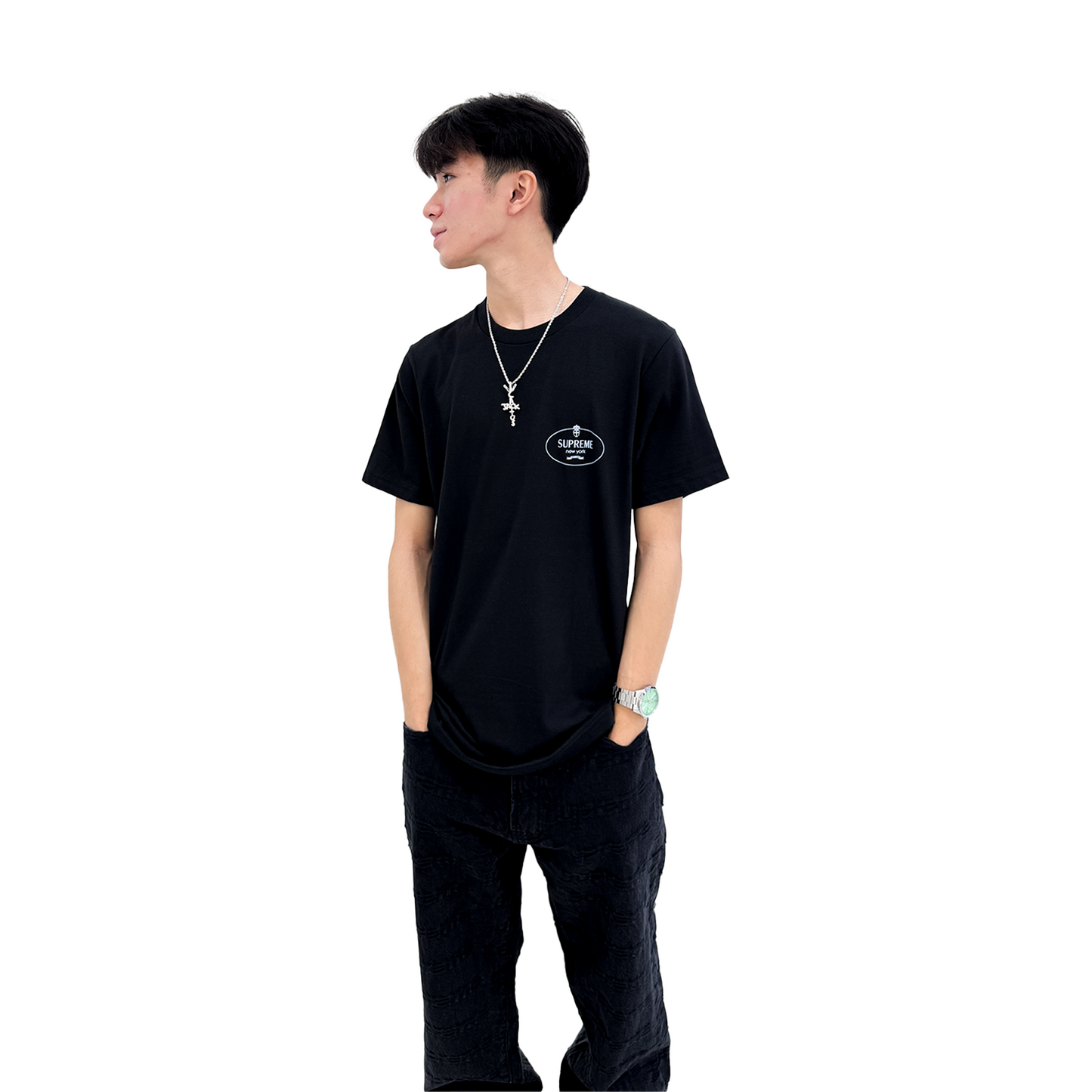 Supreme Crest Tee Black (FW24) – STEALPLUG KL