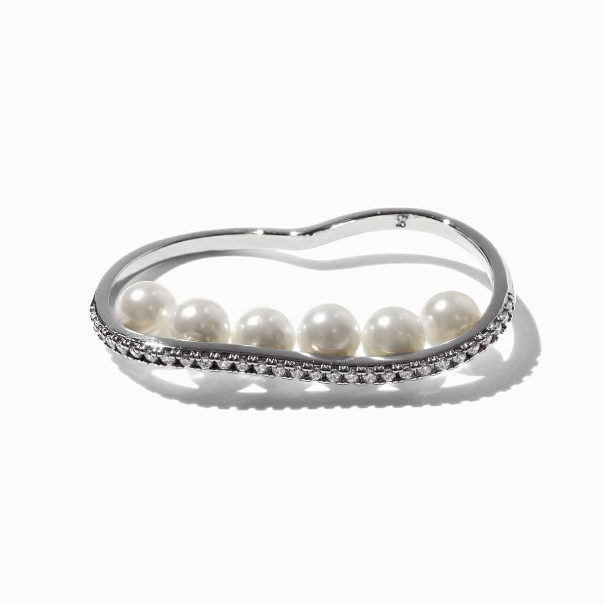 ビジューラインパールピアス(シルバー) | STELLAR HOLLYWOOD-ステラ