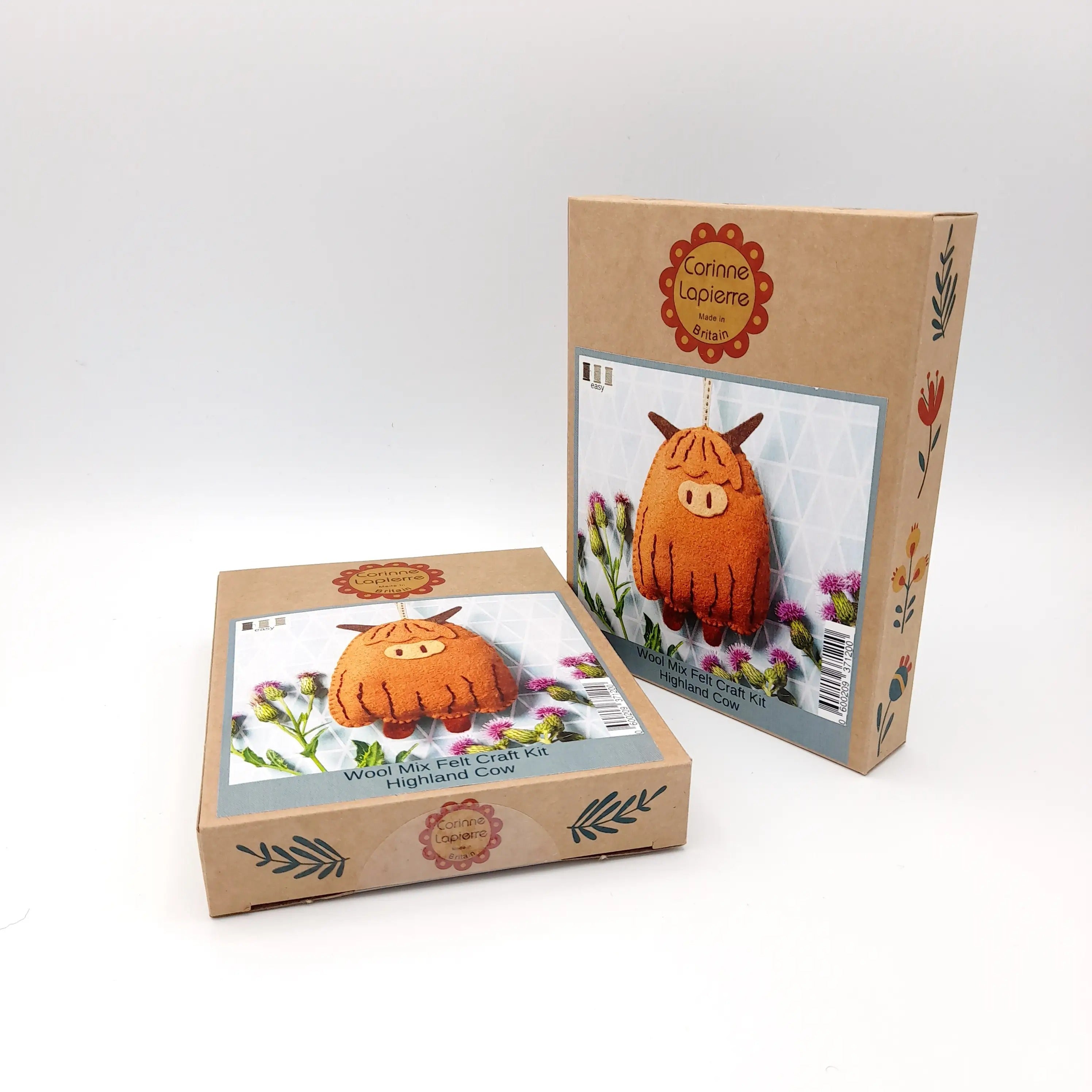 Felt Craft Mini Kit - Highland Cow - Stitched Modern