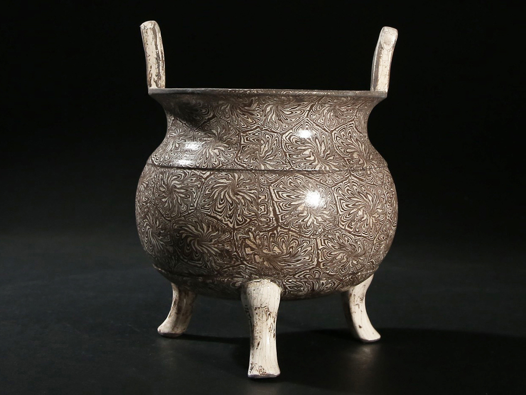 中国美術 唐三彩 骨董 唐物 古玩 唐・古陶磁器・唐三彩行炉・箱付