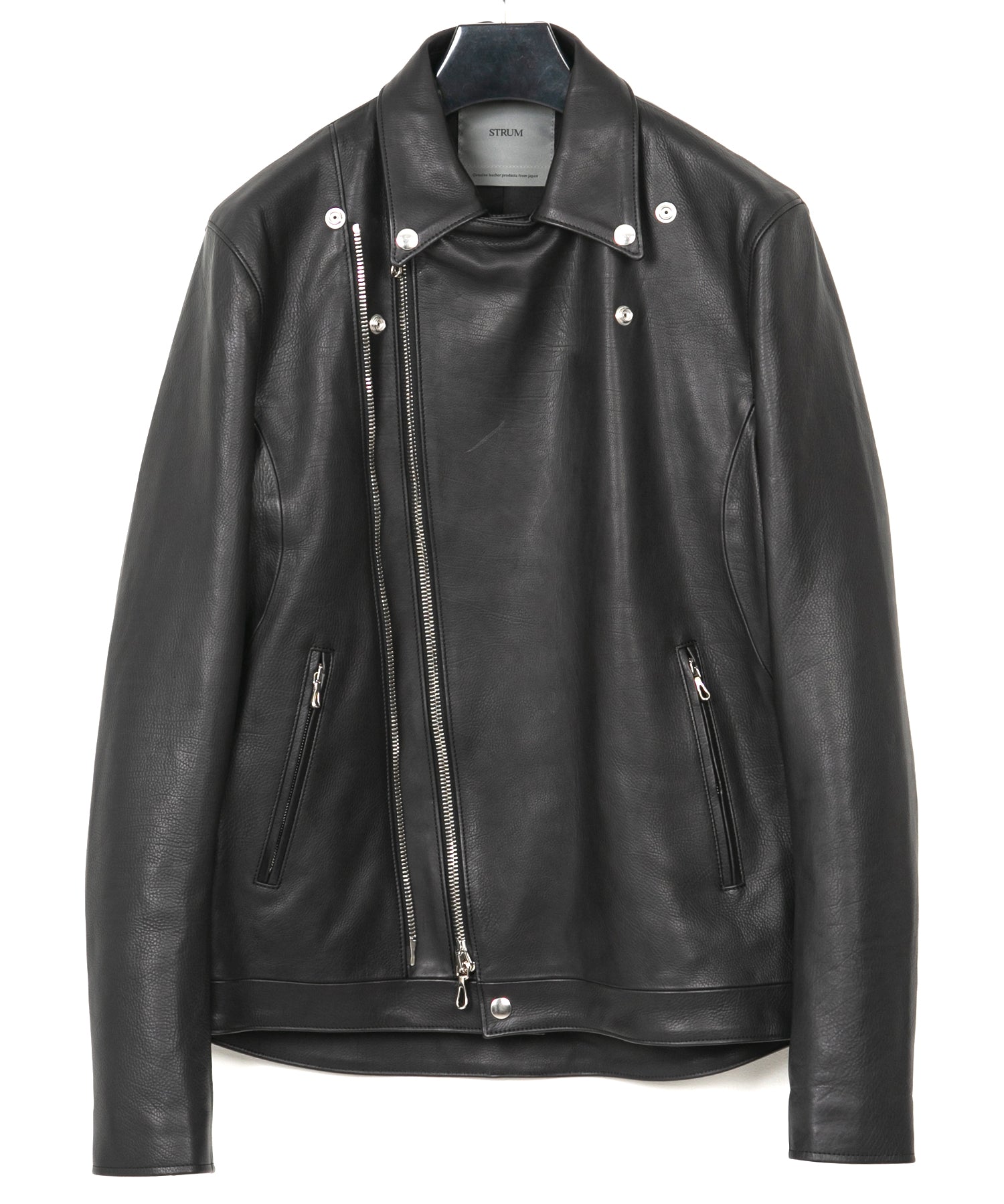 オイルカーフ RAVEN ダブルライダースジャケット - BLACK – STRUM OFFICIAL