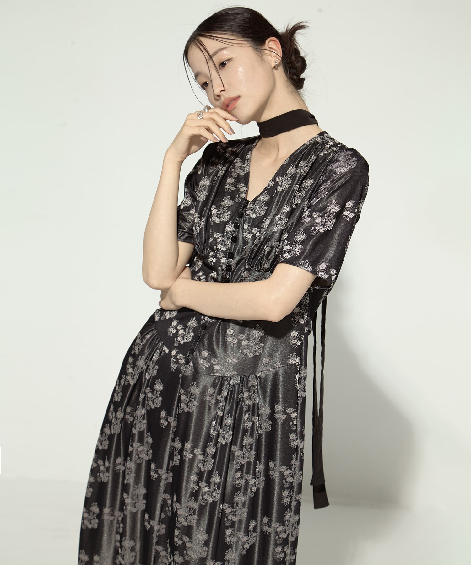 別注flower jersey onepiece(36 BLACK): AKANE UTSUNOMIYA: WOMENS