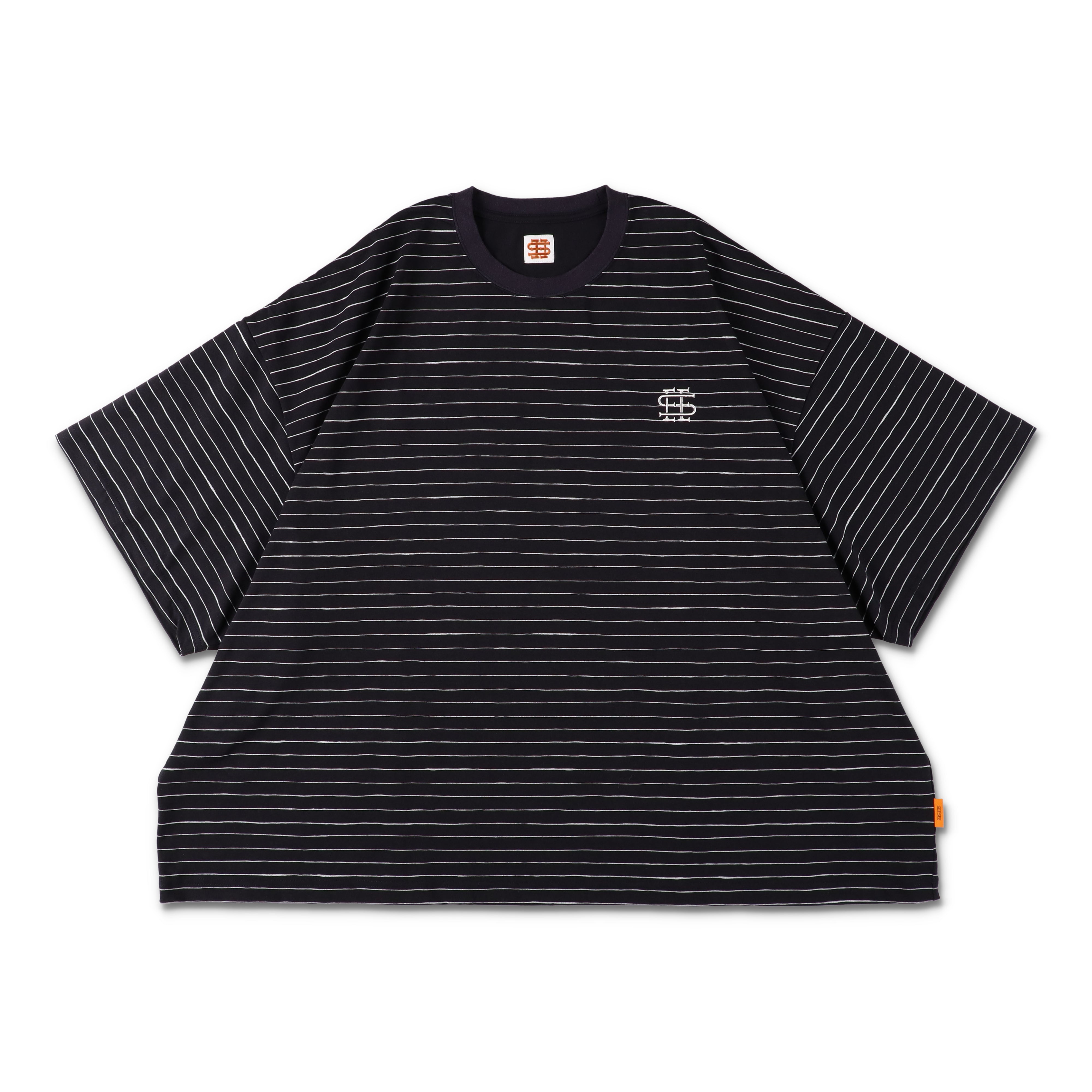 9-3】SEE SEE SUPER BIG FLAT REFLECTOR STRIPE TEE【NAVY / WHITE